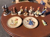Box of Hummel Figurines & Plates, 9 Units
