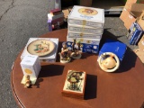 Box of Hummel Plates, Figurines, Music Box