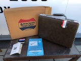 American Tourister Vintage Brown Leather Luggage