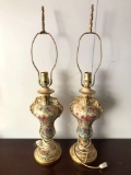 2 Vintage Porcelain Lamps