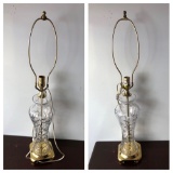 Matching Gold & Crystal Lamps