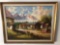 Signed and Framed Village Oil Painting