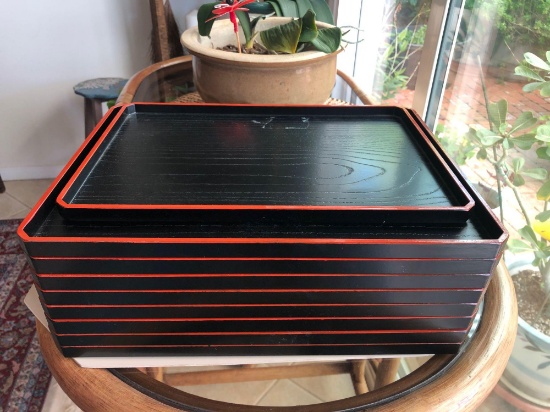 Japanese Lacquer Tea Trays