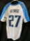 Signed Tennessee Titans Football Jersey w/ COA, says Eddie George 27