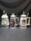Decorative Collectible Beer Stein 3 Units