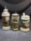 Vintage Porcelain German Beer Stein 3 Units