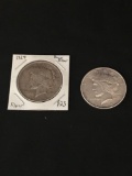 1922 1924 Peace Dollar Coin 2 Units
