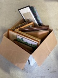 Box of Miscellaneous Wall Art, paintings, prints, etc