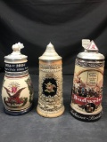 Budweiser Collectible Beer Steins 3 Units