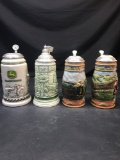 John Deere Decorative Beer Stein 4 Units