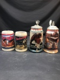 Budweiser Decorative Beer Stein 4 Units