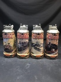 Coors Brewing Company Train Beer Stein 4 Units