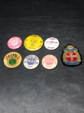 Vintage Senior Golf Buttons Pins 7 Units