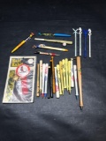 Vintage Baseball Bat Pens Button Sticks 26 Units