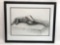 Caroline Taylor Pencil Etching Framed Nude Male