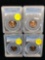PCGS Certified Penny Lot of Four - All Proof 67