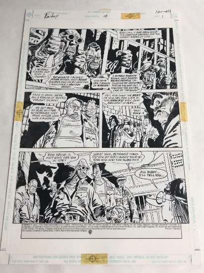 1999 Fanboy DC Comic Off Set Art