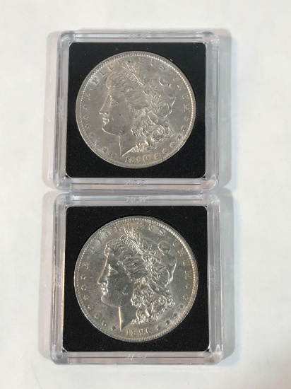 1890 1896 Morgan Silver Dollar 2 Units Nice