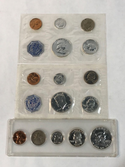 1961 1962 1964 Proof Sets 3 Units