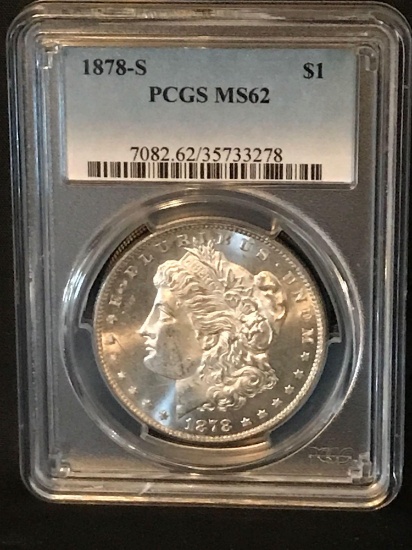 1878-S PCGS MS62 Morgan Silver Dollar