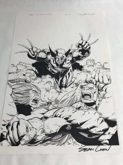 Sean Chen Signed Wolverine Art