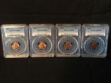 1944 PCGS MS65RD MS64RB Wheat Penny 4 Units