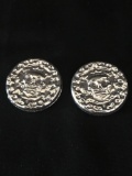 Hand Poured .999FS Silver Skull Round 25G 2 Units