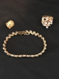 18K Gold Bracelet Ring PIn 3 Units 20 Grams