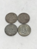 1951 1960 1961 1962 Ben Franklin Half Dollar 4 Units