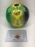 Pele Signed Brazil Soccer Futbol Ball PAAS COA