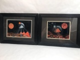 Pyramid Planets Scy-Fi Framed Art Signed 2 Units