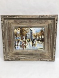 David Karp Enamel On Porcelain Painting Framed Numbered