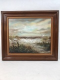 Framed Painting Sea Shore Beach