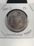 1881-S PL MS63+ Uncirculated Morgan Silver Dollar