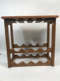 Wood Tile Top Wine Table