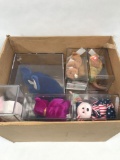 Box Full Beanie Babies in Cases 14 Units