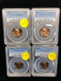 PCGS Certified Penny Lot of Four - All Proof 67