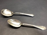 2 Antique Sterling Silver Spoons 146.6g