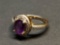 Amethyst Sterling 925 Silver Gold Plated Ring 3g Size 7
