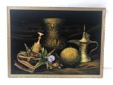 Framed Painted Velvet Arabian Art