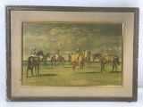 Vintage Framed Horse Race Art