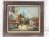 Danes Framed Painting On Canvas City Block