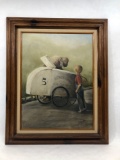 Signed & Framed Painting Ice Cream Man