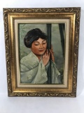 Valle Painting On Canvas Framed Asian Girl