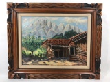 Earl Westcarle Framed Painting on Canvas Cabin