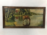 Anders Vintage Framed Lithograph Horse
