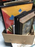 Box Full of Art Pictures Frames 14 Units