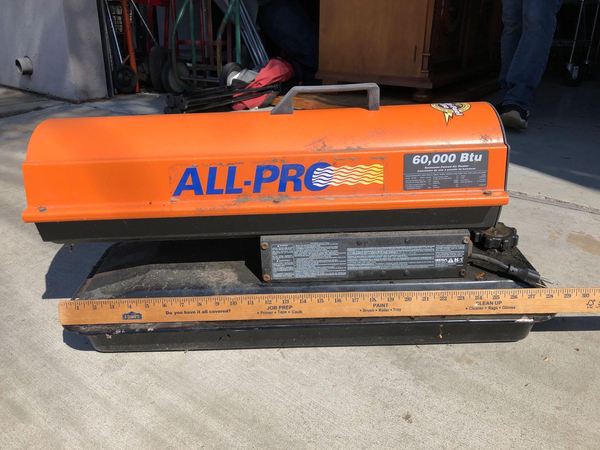All-Pro 60,000 BTU Kerosene Forced Air Heater | Proxibid