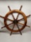 Wood Brass Ships Wheel