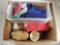 Box Full of Vintage Boy Girl Scouts Items